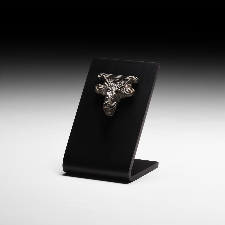 High-Status Scandinavian Viking Silver Snarling Dragon Mount