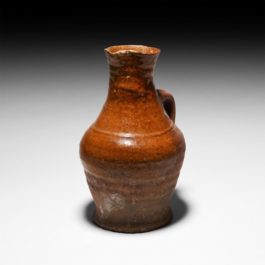 English Medieval Handled Flask