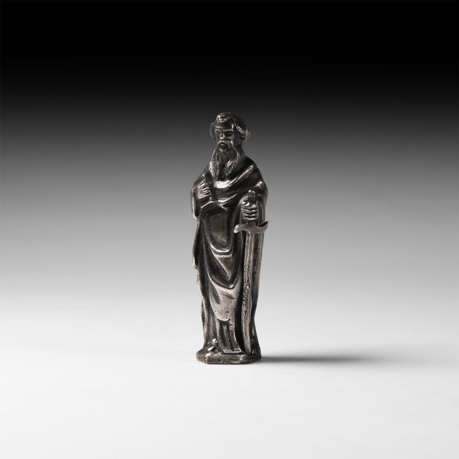 Post Medieval Silver Apostle Paul Statuette