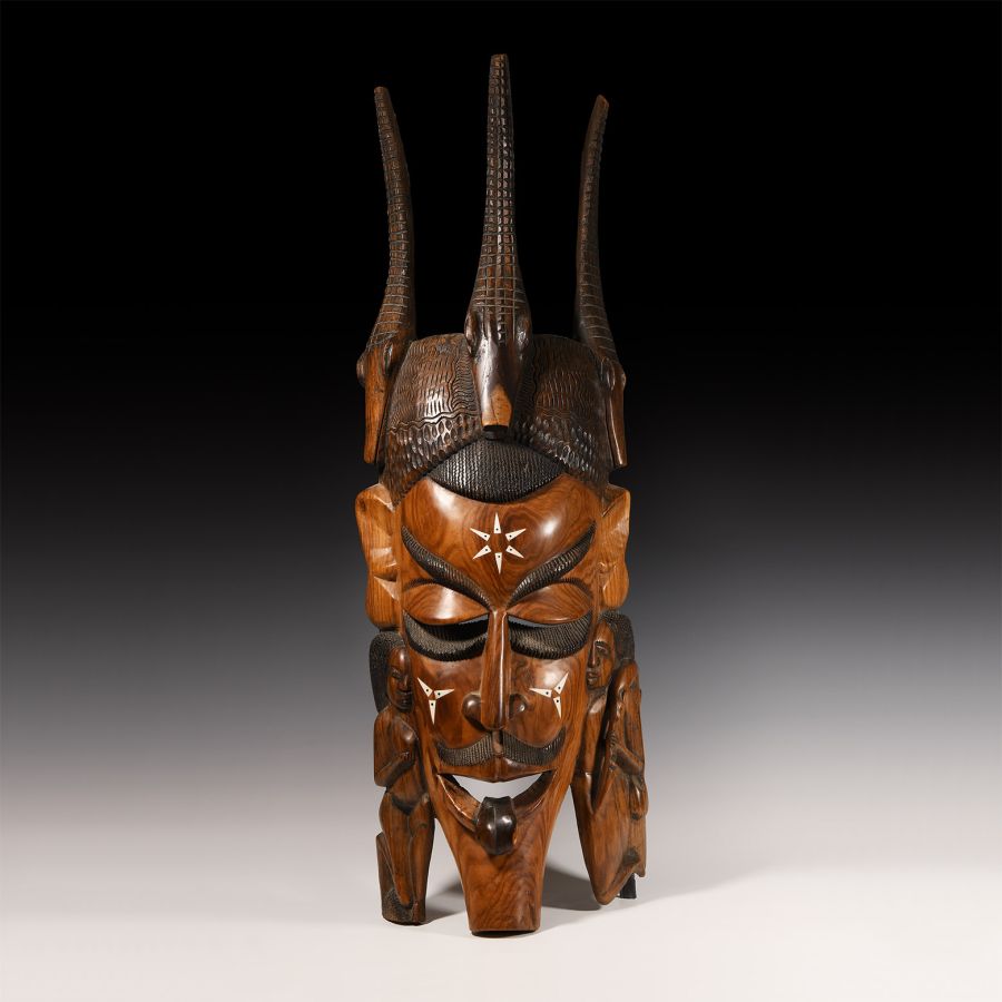 Massive South African Wooden Tribal Mask
