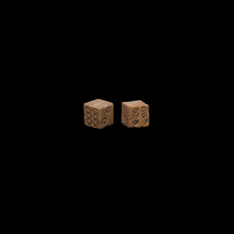 Roman Bone Dice Pair