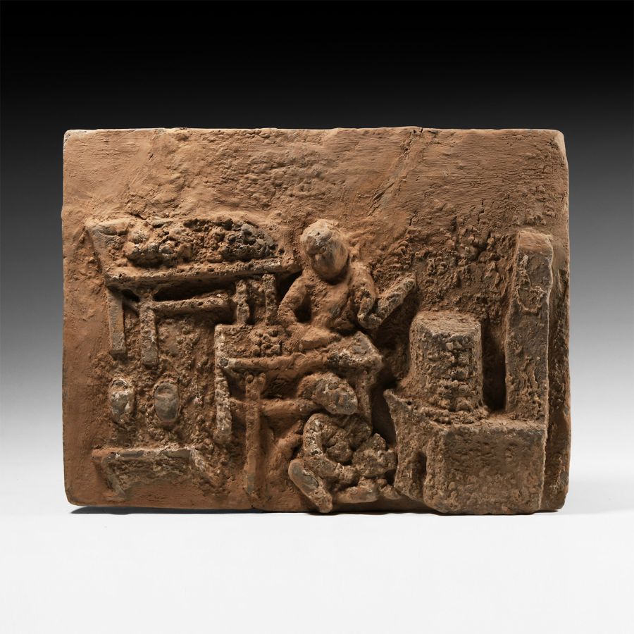 Chinese Song Figural Tile