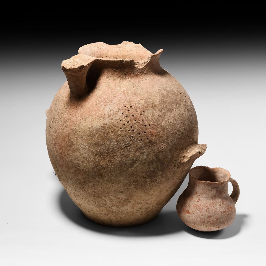 Bronze Age Ritual Vessel with Cup