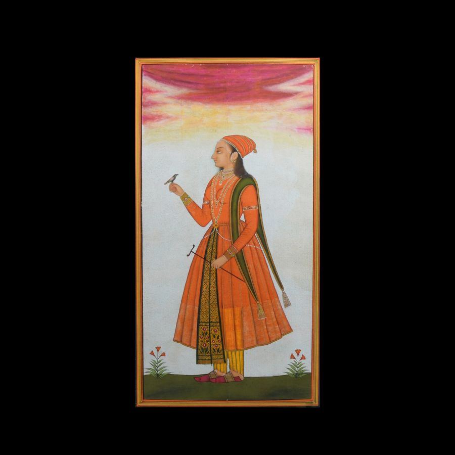 Indian Painting of a Mughal Female Courtier