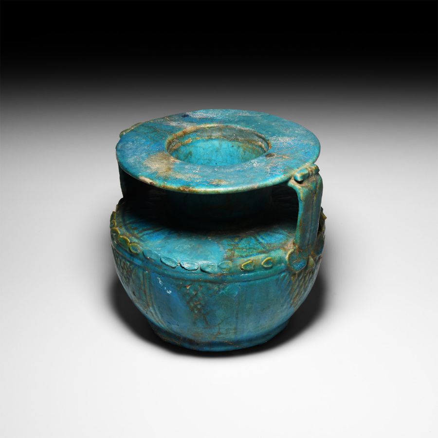 Egyptian Turquoise Faience Amphora