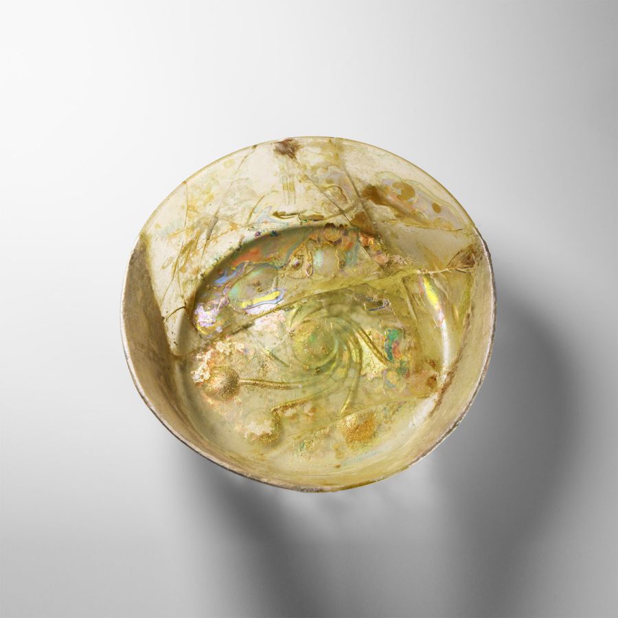 Roman Decorated Glass Bowl