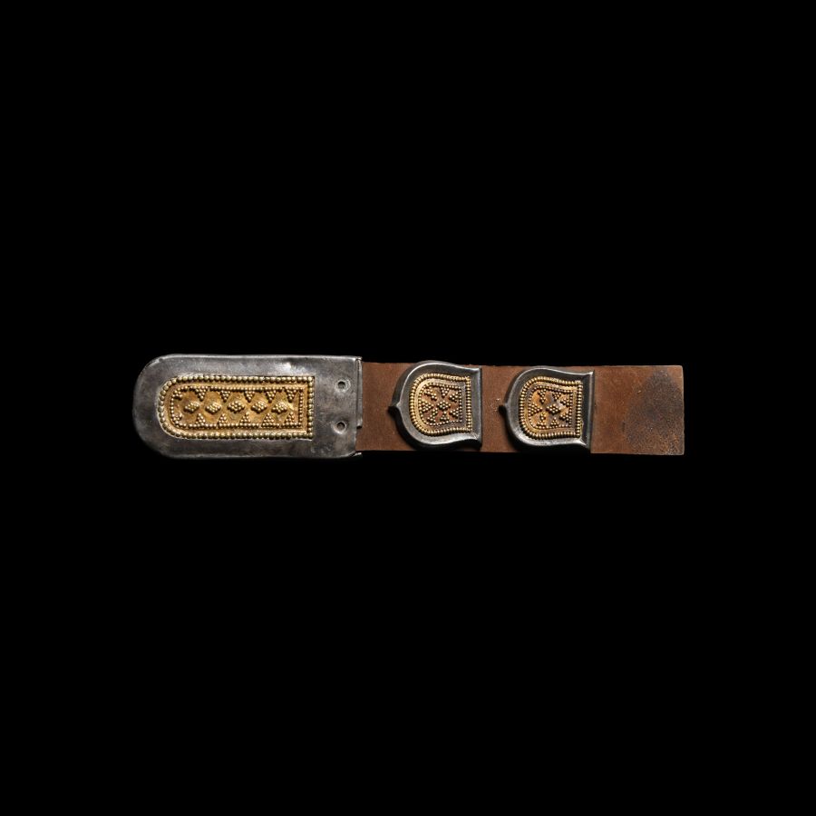 Avar-Byzantine Silver-Gilt Sword Belt Mount Group