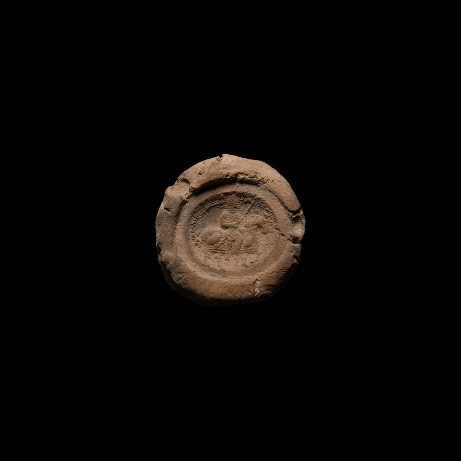 Sassanian General of the South Ceramic Bulla Seal Impression