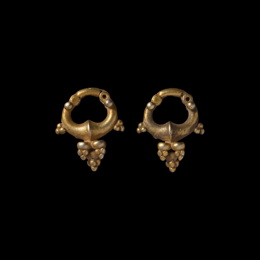 Parthian Electrum Earring Pair