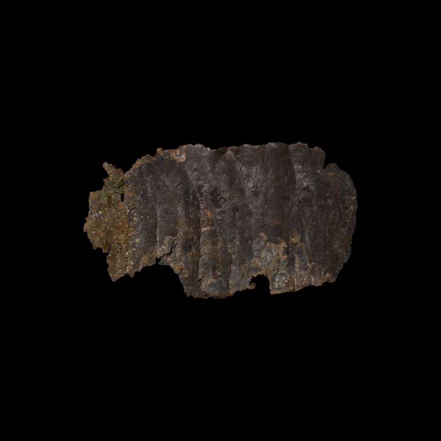 Aramaic Lead Magical Text Scroll Fragment
