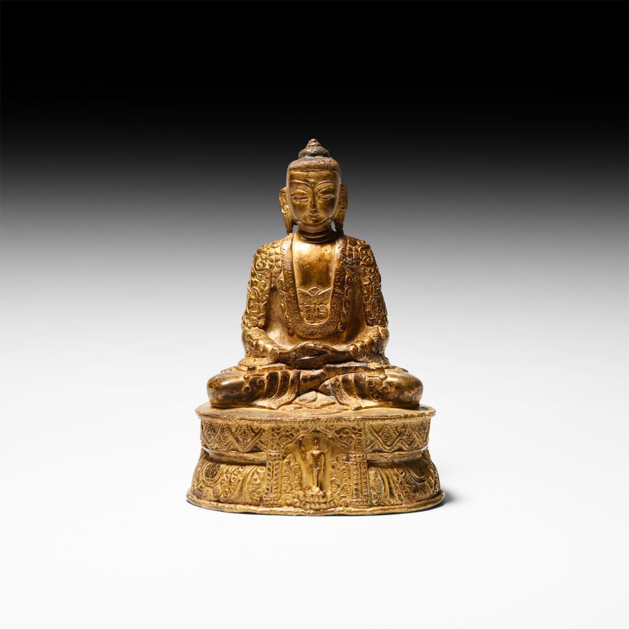 Sino-Tibetan Gilt Bronze Buddha Figure