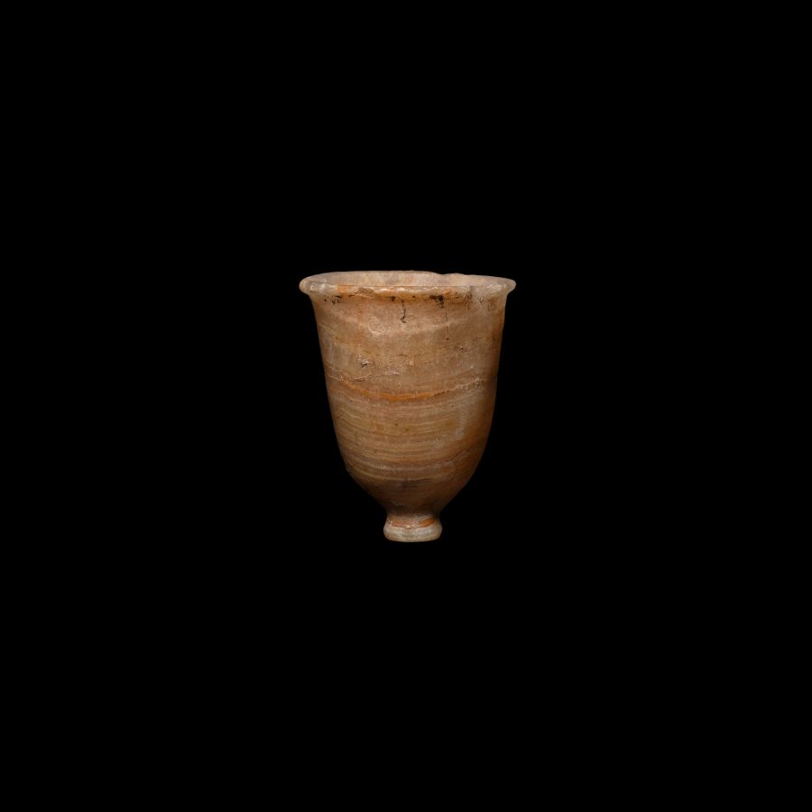Bactrian Veined Alabaster Footed Cup