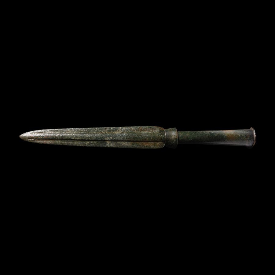 Bronze Age Split Socket Spearhead with Collar