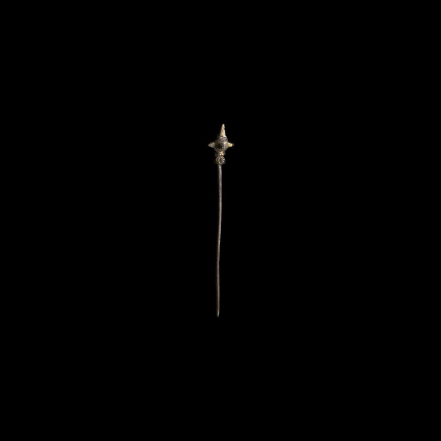 Tudor Elaborate Gilt Silver Dress Pin