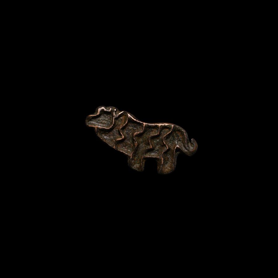 Central Asian Compartmented Seal Pendant with Bovine