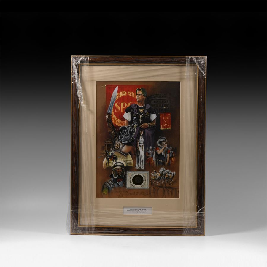 Roman Coin and Limited Edition Framed Print