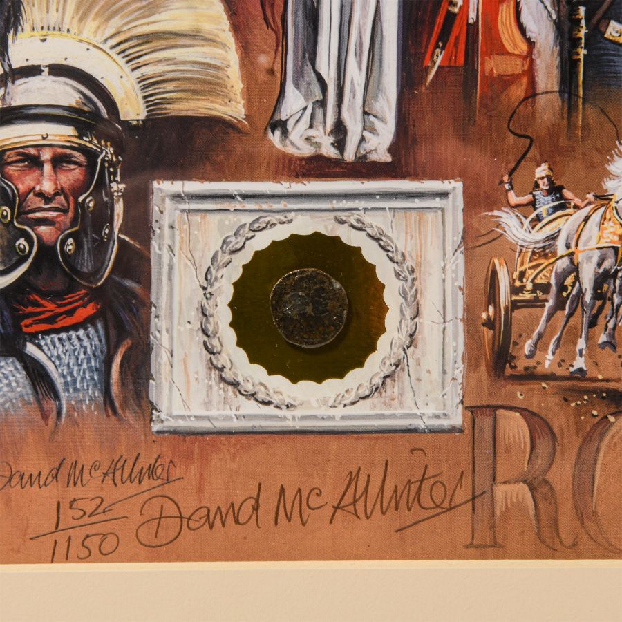 Roman Coin and Limited Edition Framed Print