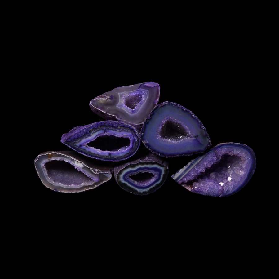 Natural History - Purple Agate Crystal Geode Section Group