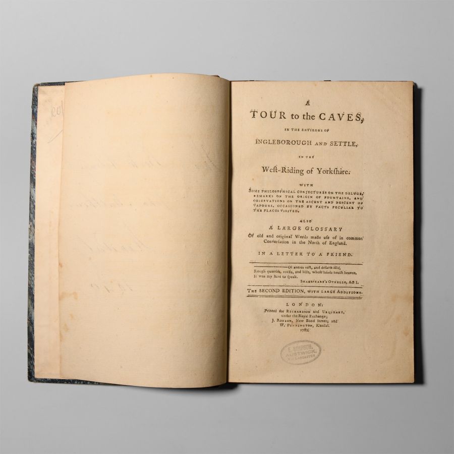 Natural History Books - Hutton - Tour to the Caves -bound with Smith - Limestone Caves of Craven