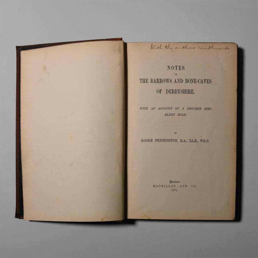 Natural History Books - Pennington - Barrows and Bone-Caves of Derbyshire