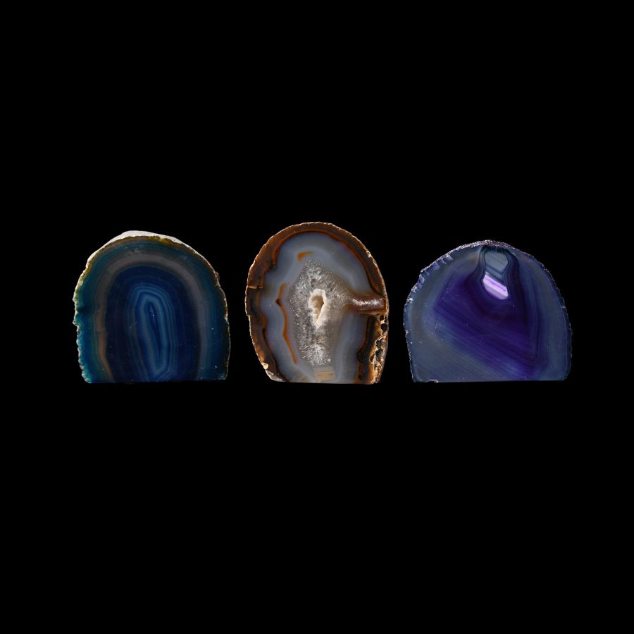 Natural History - Cut and Polished Agate Crystal Geode End Group