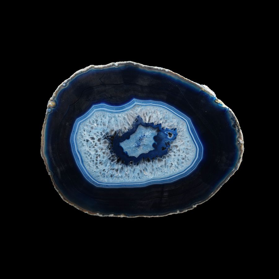 Natural History - Large Cut and Polished Agate Crystal Geode Slice