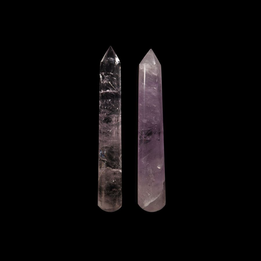 Natural History - Cut and Polished Amethyst Crystal Massage Wand Group