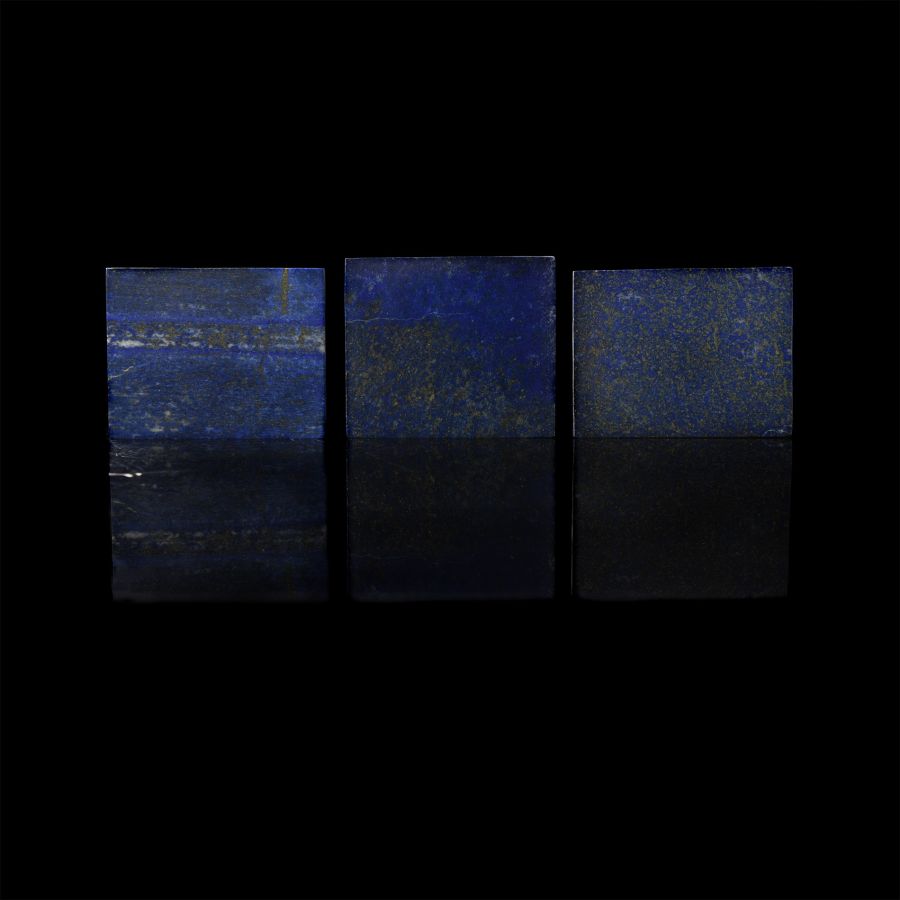 Natural History - Cut and Polished Lapis Lazuli Tile Group