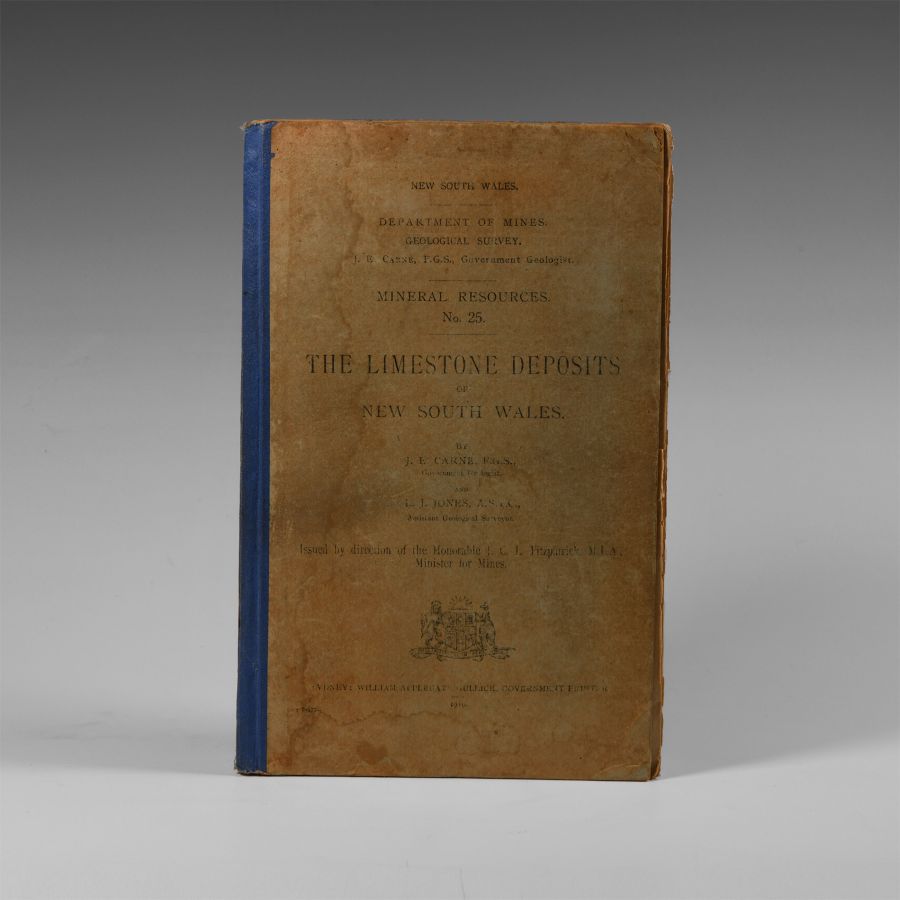 Natural History Books - Carne / Jones - The Limestone Deposits of NSW (Mineral Resources No.25)