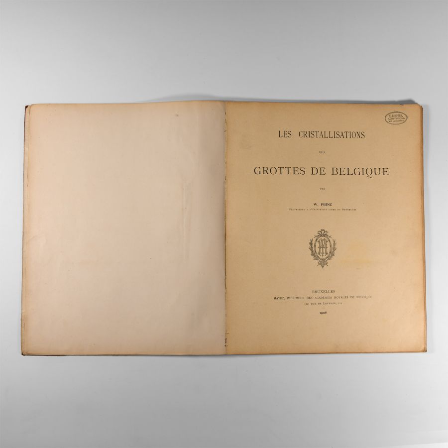 Natural History Books - Prinz - Les Cristallisations des Grottes de Belgique
