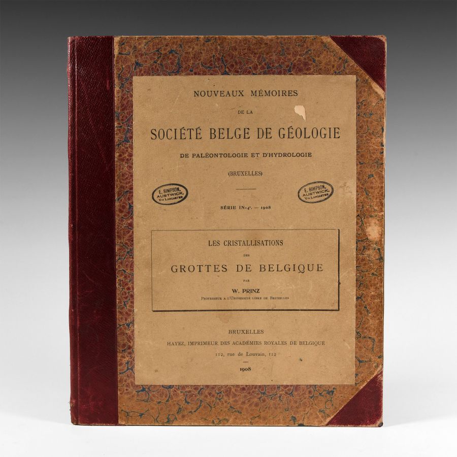 Natural History Books - Prinz - Les Cristallisations des Grottes de Belgique