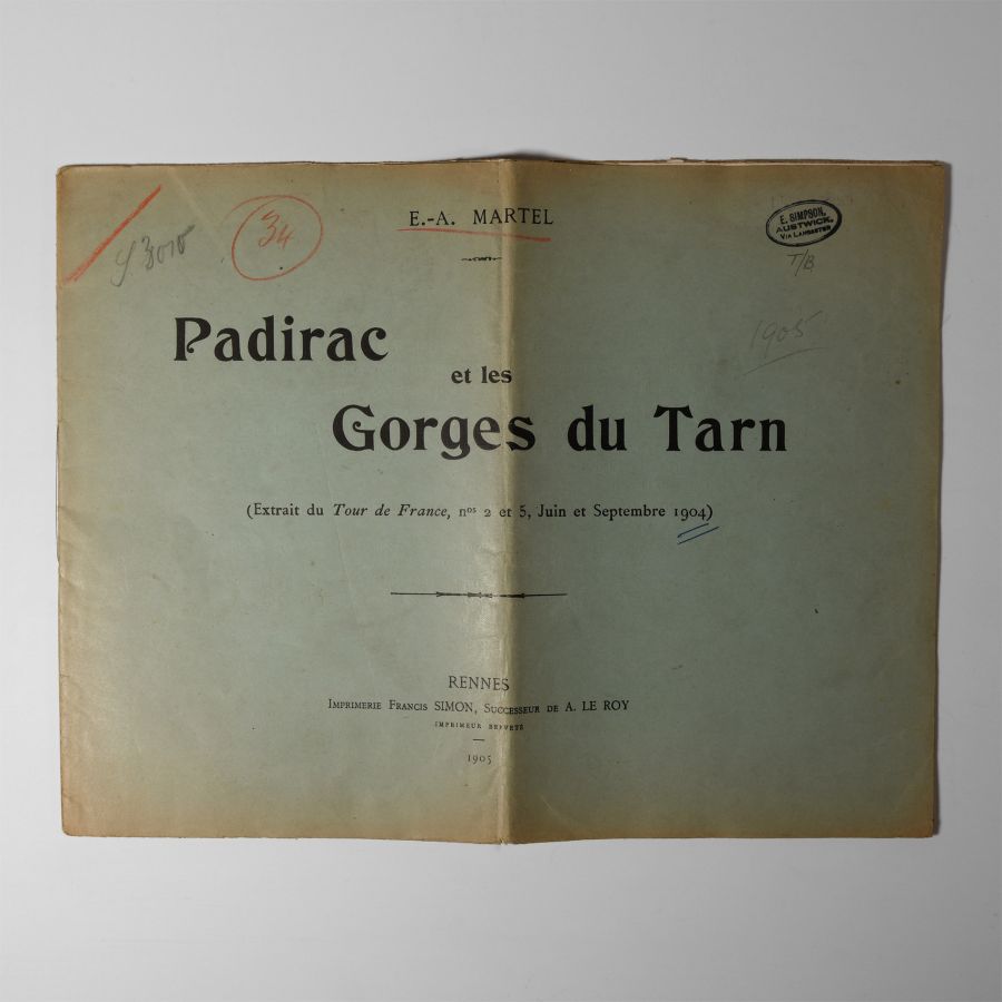 Natural History Books - Martell - Padirac et les Gorges du Tarn - 1905