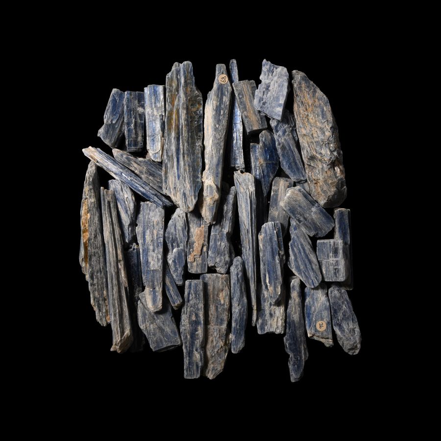 Natural History - Silver Streak Blue Kyanite Mineral Specimen Group