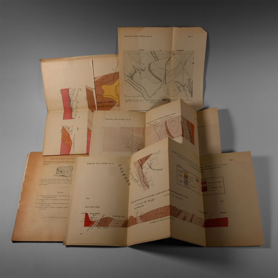 Natural History Books - Dept of Mines - Records of the Geological Survey of NSW, Volume IX (part 1)