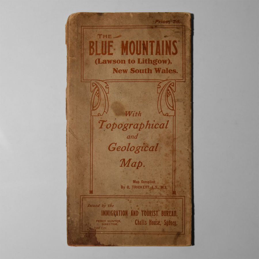 Natural History Books - Trickett - Australia, Blue Mountains Geological Map