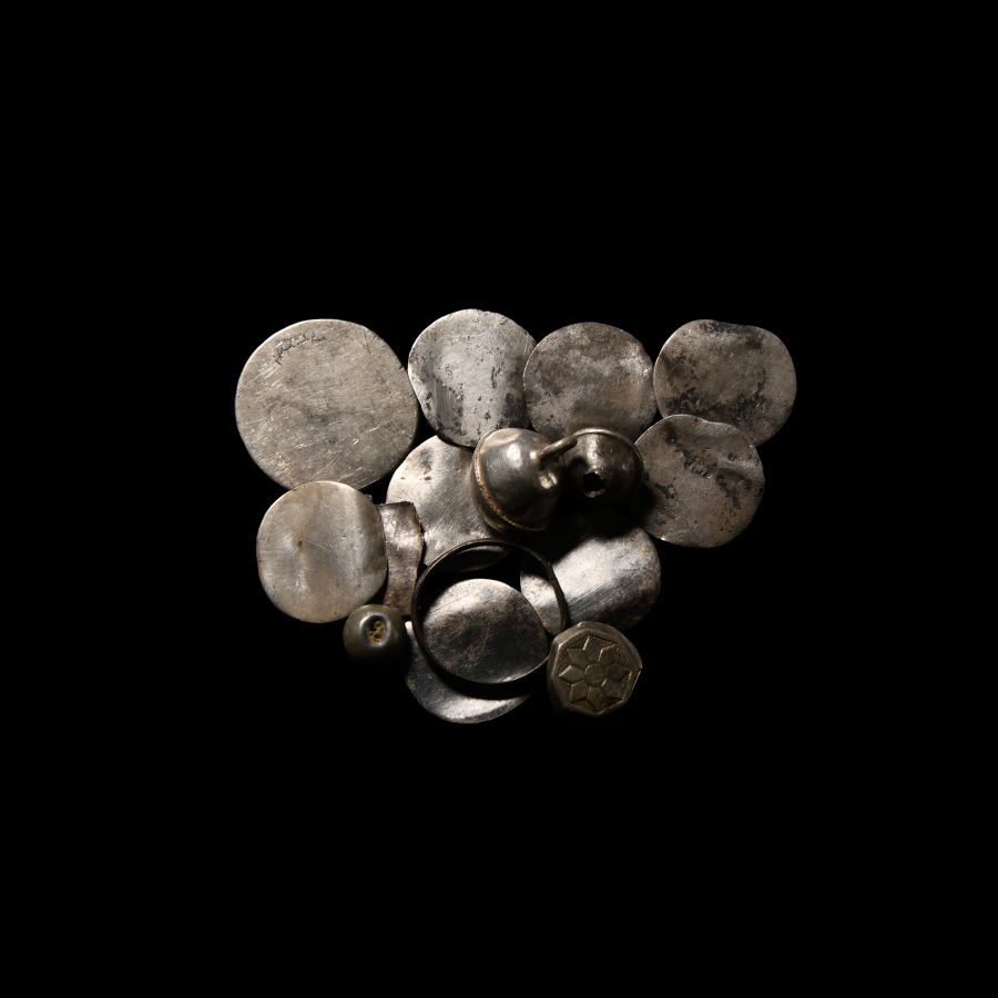 Post Medieval Love Token and Other Silver Artefact Group