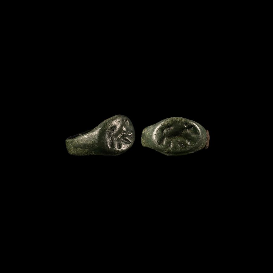 Medieval Ring with Running Dog