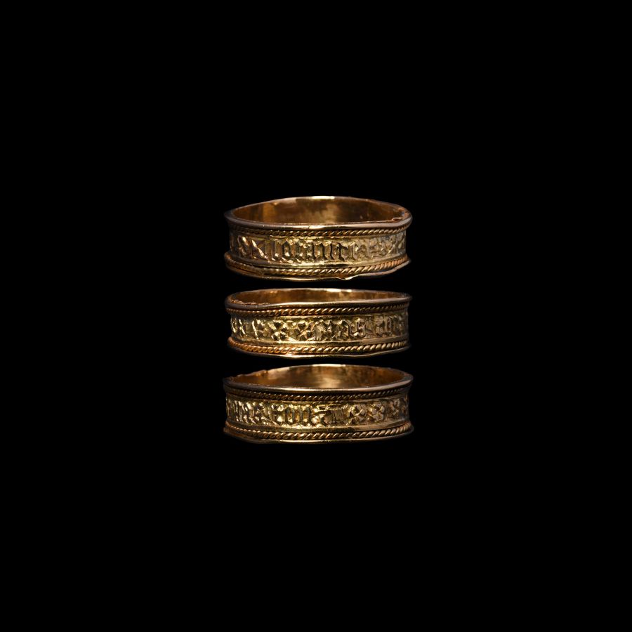 'The Bettiscombe' Medieval Gold 'Loyalty is Everything' Posy Ring