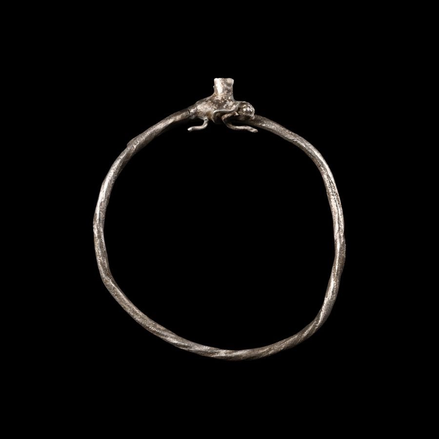 Viking Period Silver Bracelet with Bee