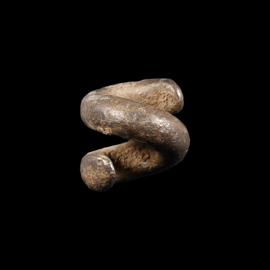 Viking Period Silver Hair Braid Ring