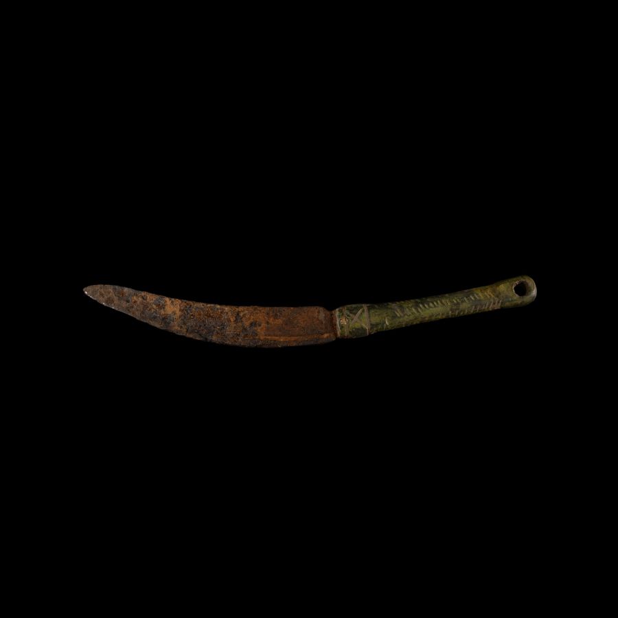 Roman Bronze Handled Knife