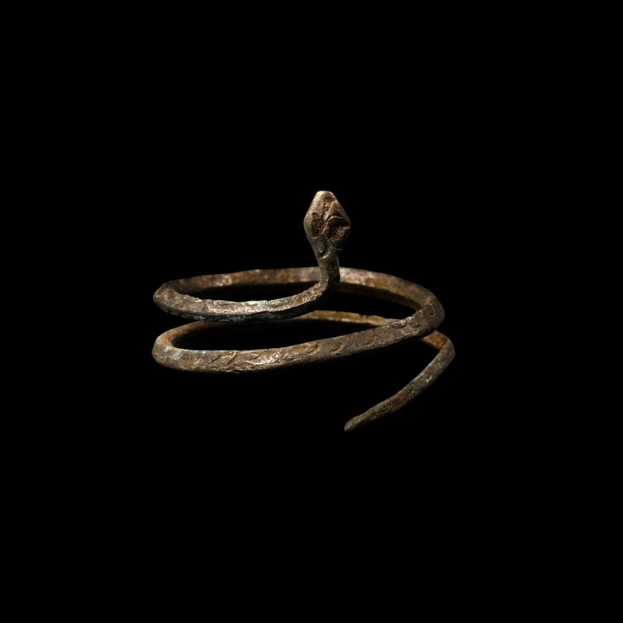 Romano-Egyptian Coiled Snake Ring