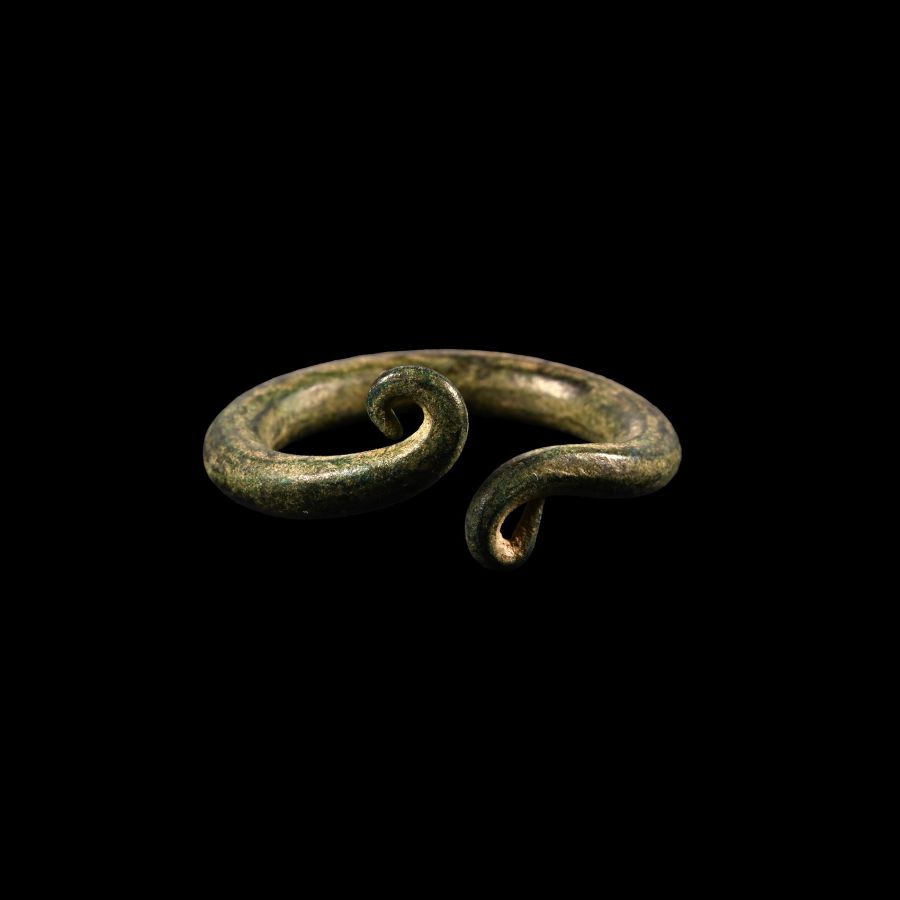 Bronze Age Ring with Coiled Terminals