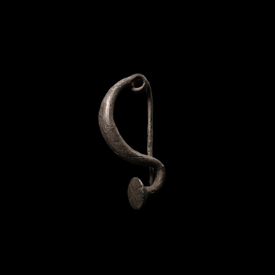 Greek Silver Bow Brooch