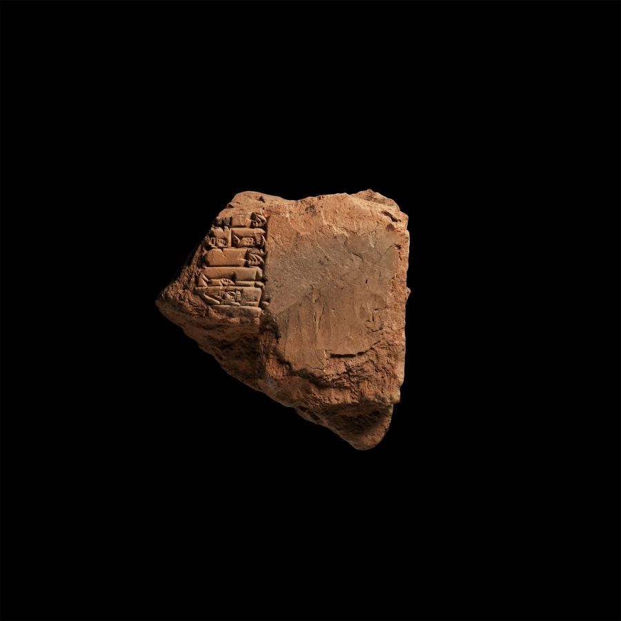 Ur III Cuneiform Tablet Fragment Relating to Food Distribution