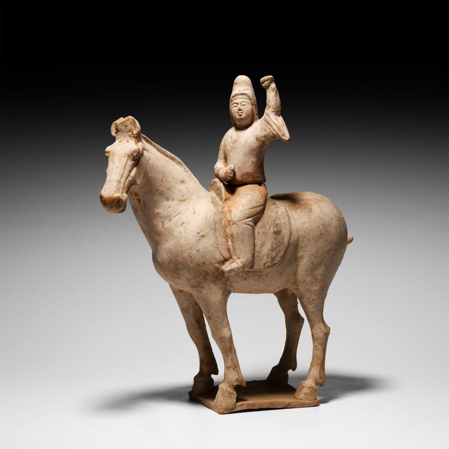 Chinese Tang Horse with Separate Rider