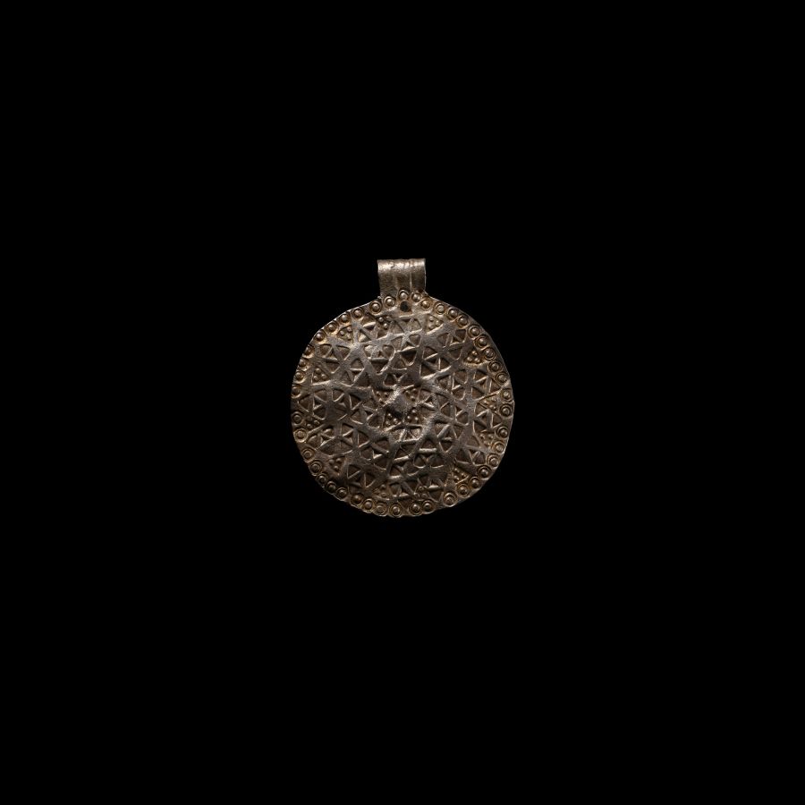 Viking Age Stamped Silver Pendant