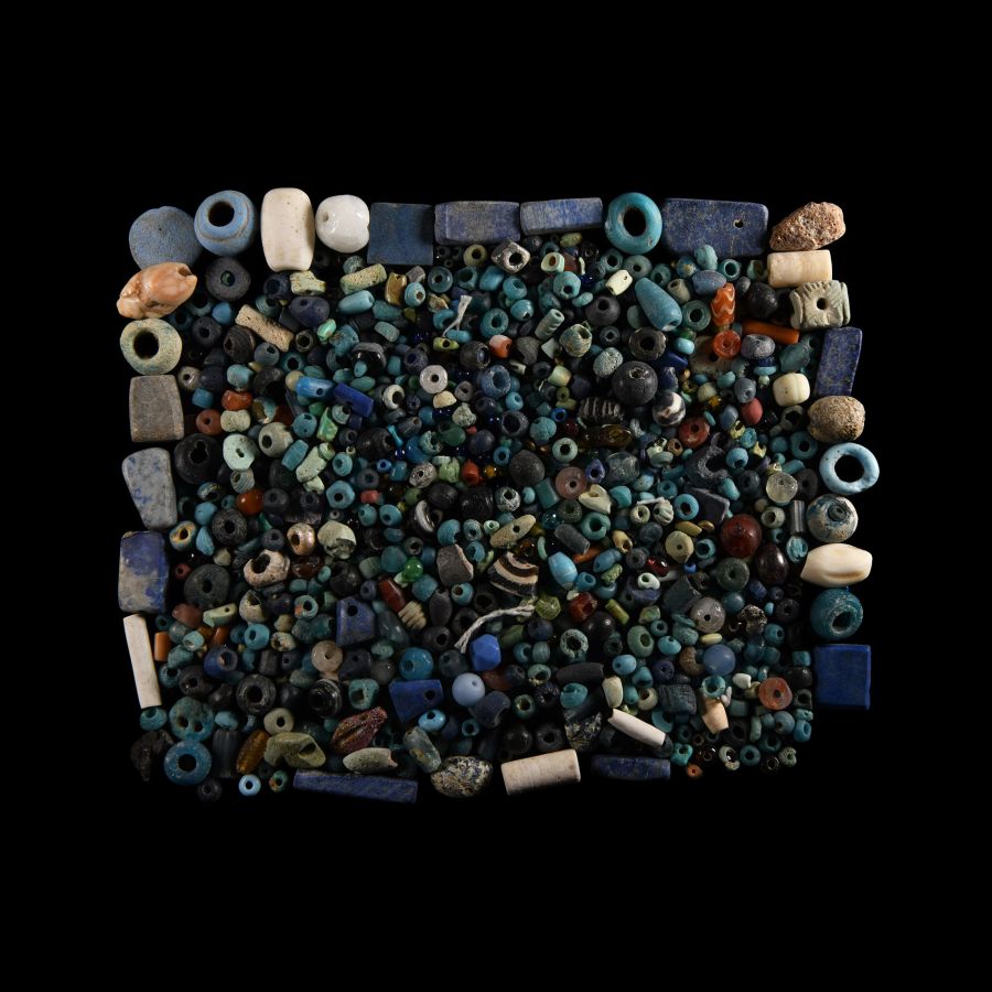 Egyptian and Other Faience and Hardstone Bead Collection