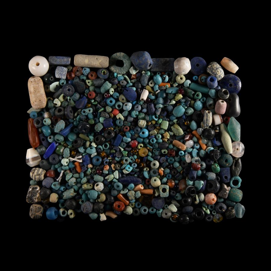 Egyptian and Other Faience and Hardstone Bead Collection