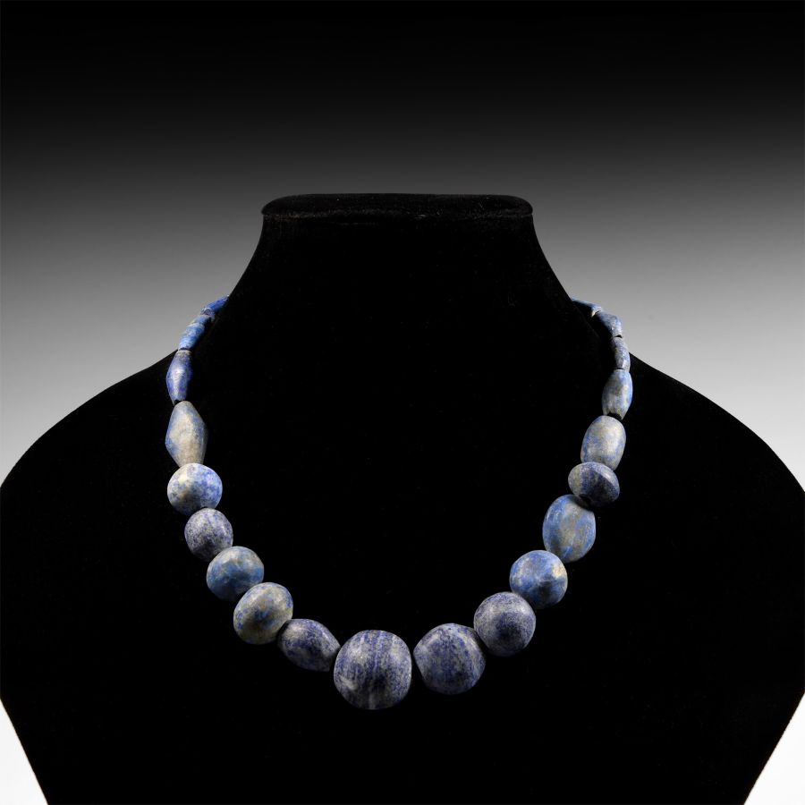Bactrian Style Lapis Lazuli Bead Necklace